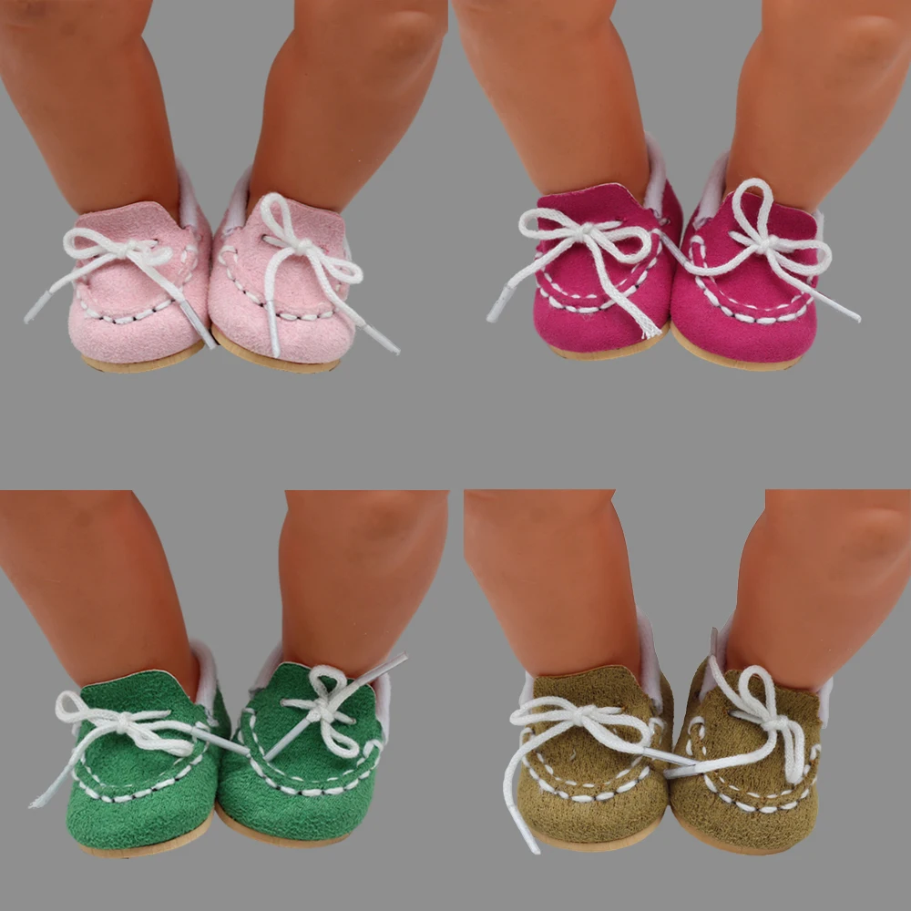 1 Pair Dolls Boots For 43cm Baby Dolls As For 18 Inch Girl Dolls Mini Shoes Slippers toy