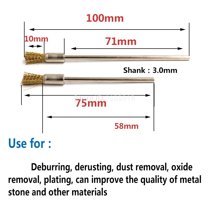 8 шт. 3,0 мм хвостовика полировщик Медный провод чаша щетинки щетки Аксессуары Набор бит чистые инструменты Сталь Brushe ограночного мини