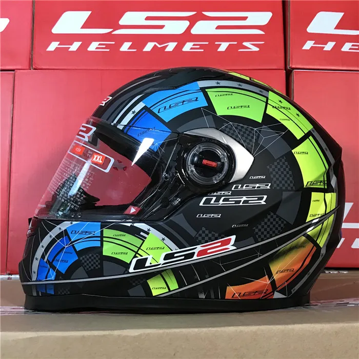 LS2 классический Capacetes полный уход за кожей лица шлем для мотогонок Защитное снаряжение - Цвет: 14