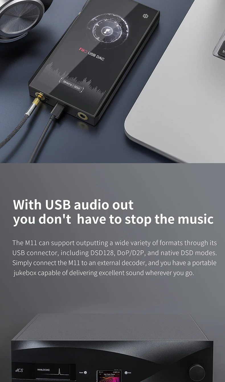 FiiO Android M11 HIFI музыкальный MP3-плеер с сбалансированным выходом/поддержкой wifi/Air Play/Spotify Bluetooth 4,2 aptx-HD/LDAC DSDUSB DAC