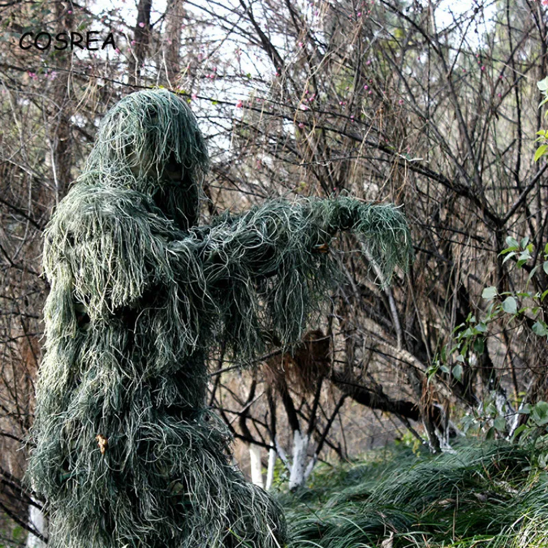  Pubg Ghillie Suit CS Camouflage 5PCs Set 3D Bionic Leaf 