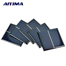 AIYIMA 5Pcs Solar Panels Polycrystalline Solar Panels 70x70MM 4V 140MA DIY Solar Battery Charger Painel Solars