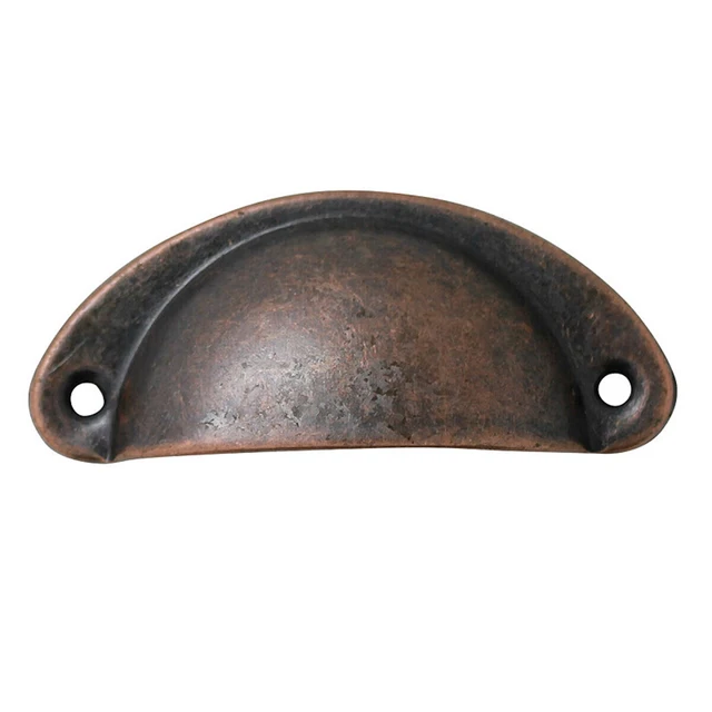 4PCS 3 Colors Door Handle Hardware Cupboard Antique Brass Shell Pull Handles Furniture