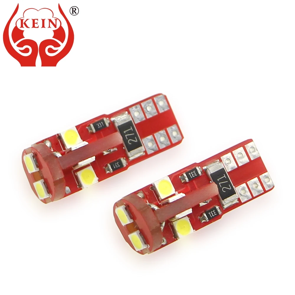 

KEIN 4PCS car styling 194 t10 w5w led bulb 10smd 3030 led auto reading interior side wedge license plate vehicle lights lamp 12V