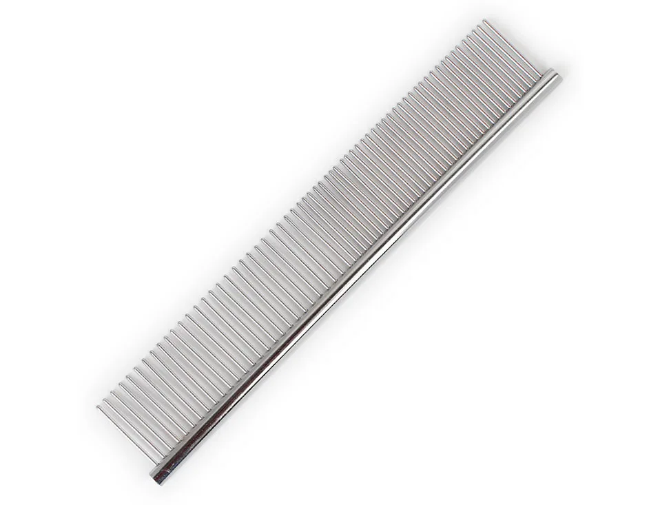 Silver Stainless Steel Pet Hair Comb for cats dog Brush hair Remover cat Comb, Durable Cat Grooming Tool For Long Hair Dogs Cats (3)