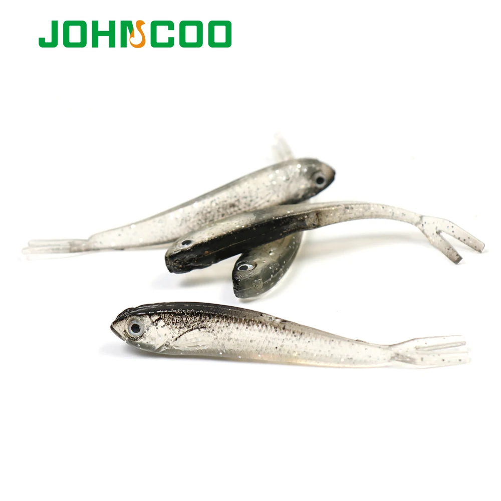 JOHNCOO, 10 шт., приманка для рыбалки, Мягкая приманка, 2 г, 3,6 г, 3D глаза, силиконовые приманки, Isca Artificias, мягкая рыба, плавающая приманка, пластиковая приманка, Pasca