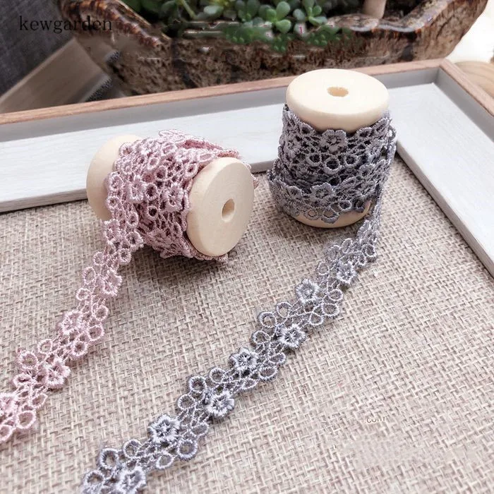 Kewgarden Hollow Jacquard Water Soluble Hollow Lace Handmade Tape DIY Clothing Dress Laciness Ribbon Webbing 2 Meters