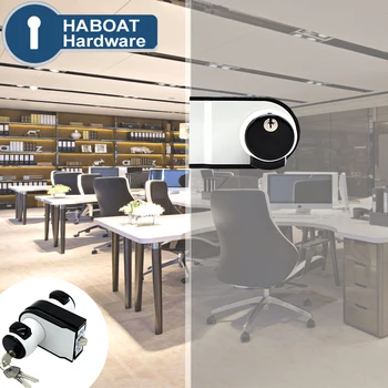 

HA1013 Glass Door Lock Black White for Home Sliding Door Balcony Bathroom Accessories Office Product Building Hardware i