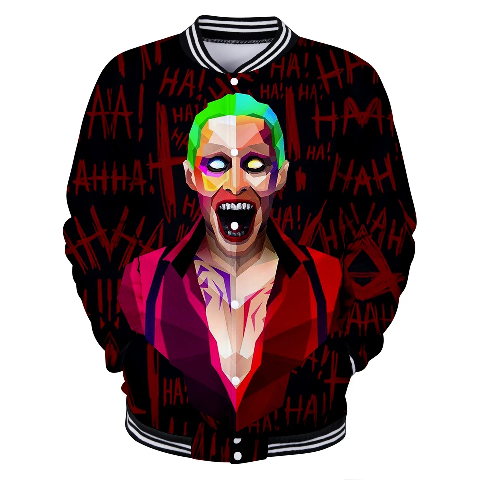 Haha joker 3D зимняя куртка женская/Мужская K Поп хип хоп модная женская кофта красочный, крутой программное обеспечение K-Pop вентиляторы бейсбольная куртка