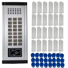 XinSiLu Новое поступление аудио дверной телефон система внутренней связи 24 квартиры аудио дверной звонок, дизайн внутренний блок ID карты Функция разблокировки