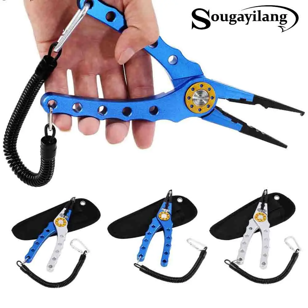 

Sougayilang Fishing Pliers 170g Tungsten Steel Blade Multifunction Pliers Line Cutter Pulling Fishing Tackle Fishing Tackle