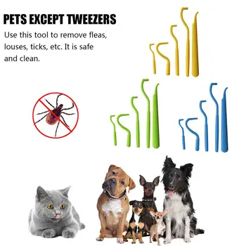 

5Pcs Fleas Lice Twister Hook Tool Remover ABS Portable Horse Human Pet Cat Dog Bunny Mouse Pet Supplies Tick Remover Comb Tools