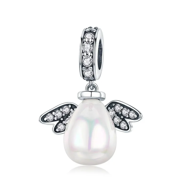 

ABAY Animal Collection 925 Sterling Silver Angel Egg Charms Crystal Pendant fit Original Pandora Bracelet Beads Jewelry