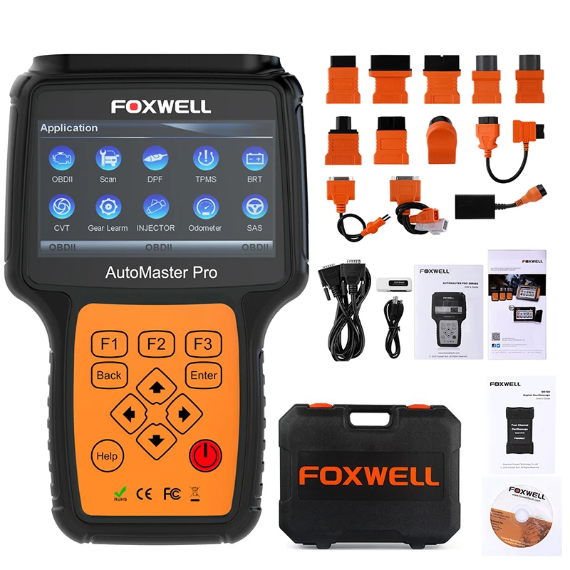 FOXWELL NT644 Pro полная система OBD2 автомобильный диагностический инструмент Автомобильный сканер Подушка безопасности ABS SAS EPB масляный сервис DPF Сброс OBD2 сканер