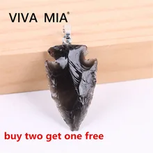 Чакра обсидиановый кристалл кулон ожерелье стрелы Камень Натуральный женский белый кулон подвески