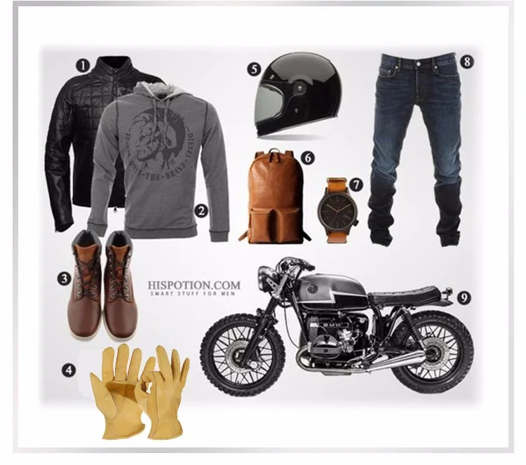 Motocicleta dos homens À Prova de Vento