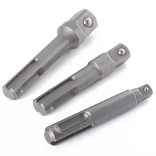 3pcs CR V Steel Socket Adapter Hex Shank to 1 4 3 8 1 2 Extension