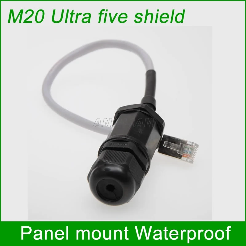 

M20 Ultra five class shielding connector RJ45 gigabit plug Ethernet LAN Waterproof Connector Telecom quickly assembly adapter
