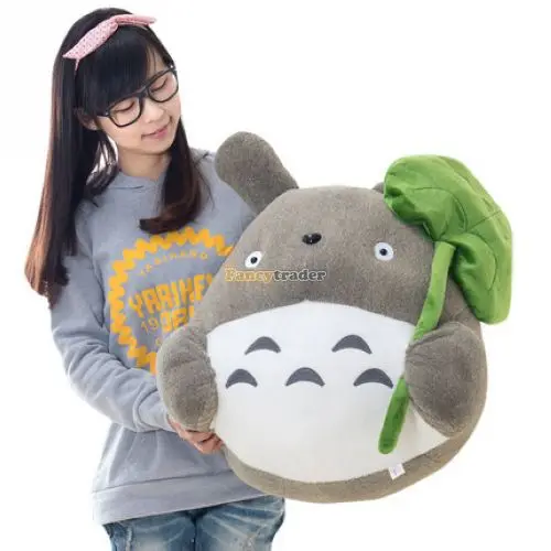 

Lovely Large 70cm Plush Totoro Huge Anime Doll 1pc Stuffed My Neightor Totoro Gift with Lotus Leaf for Kids Birthday