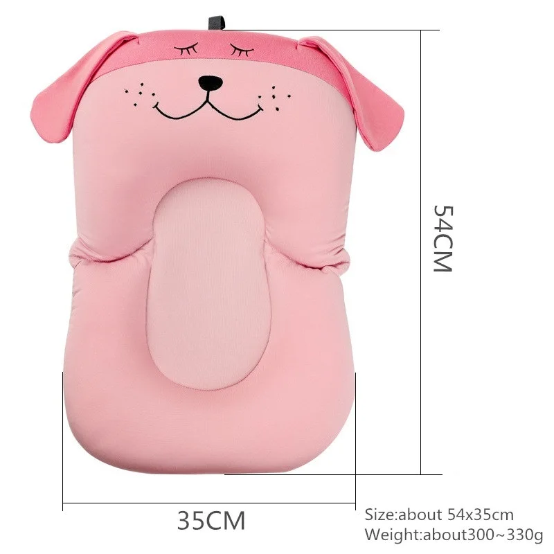 Cartoon Baby Bath Mat Non-Slip Security Baby Bath Tub Newborn Bathtub Seat Infant Foldable Support Cushion Mat Baby Care Safety