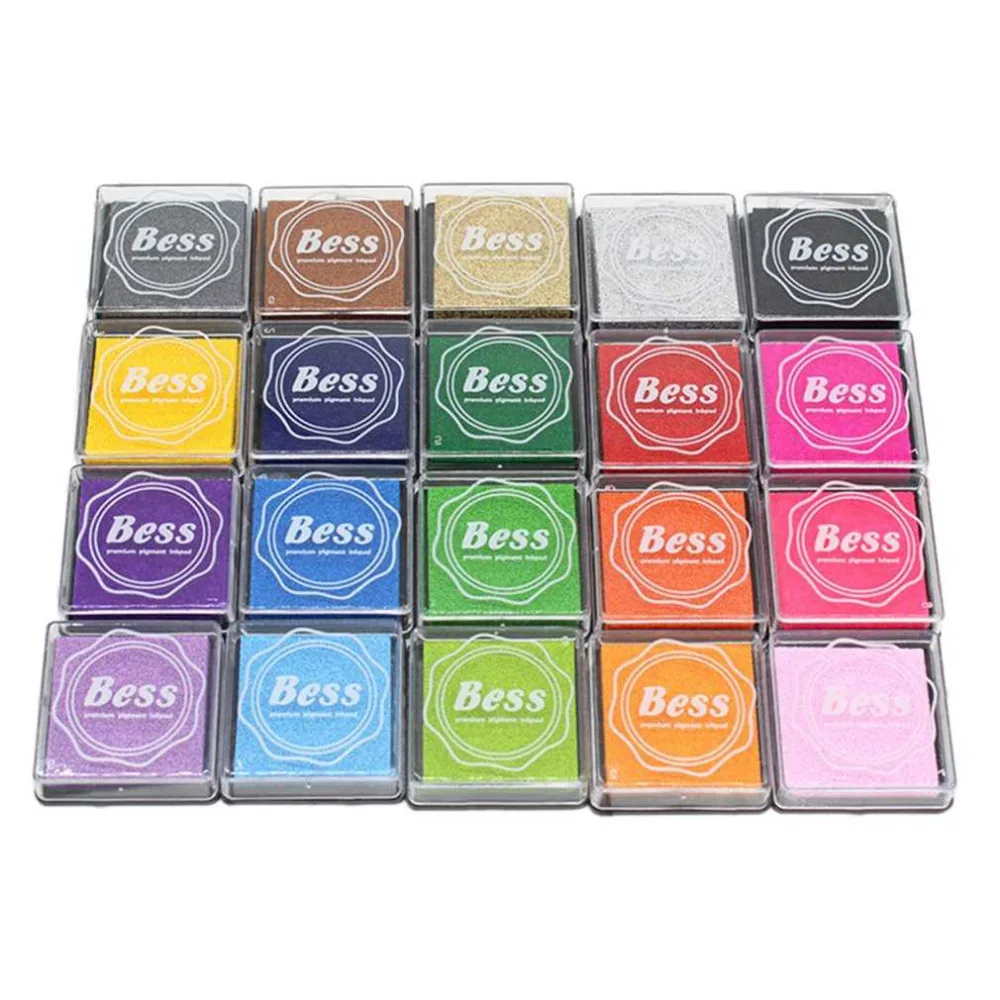 

20 Colors/Set DIY Scrapbooking Colorful Craft Ink Pad Handmade Scrapbook Photo Album Children Students Stamps Toys