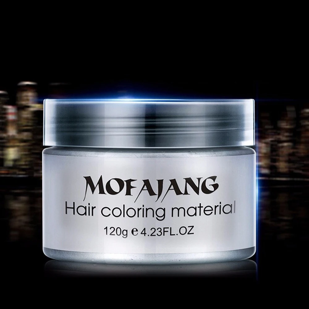 Mofajang краска для волос Восковая одноразовая лепка семь цветов в наличии синий