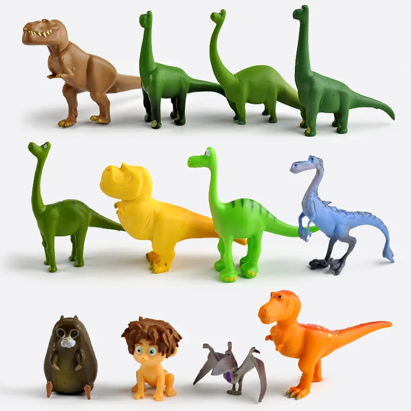 Новое поступление 12 шт./компл. 3-7 см Хороший динозавр мини-фигурки из ПВХ игрушки для детей Детские игрушки