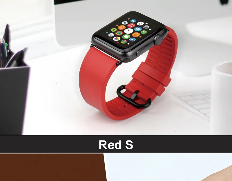 Аксессуары для часов MAIKES силиконовый ремешок для Apple Watch 44 мм 40 мм фторуглеродная Резина iWatch 4 3 2 1 Apple Watch 42 мм 38 мм