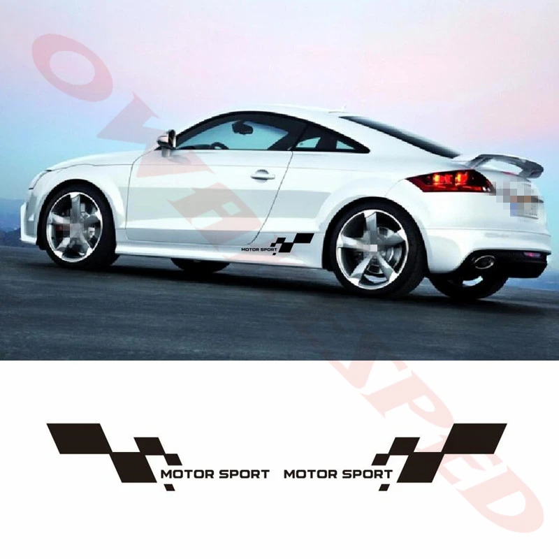 

Motor Sport Styling Car Body Decor Sticker Auto Both Side Customized Vinyl Decal For Audi RS RS3 RS4 RS5 RS6 RS7 TT RS RS Q3