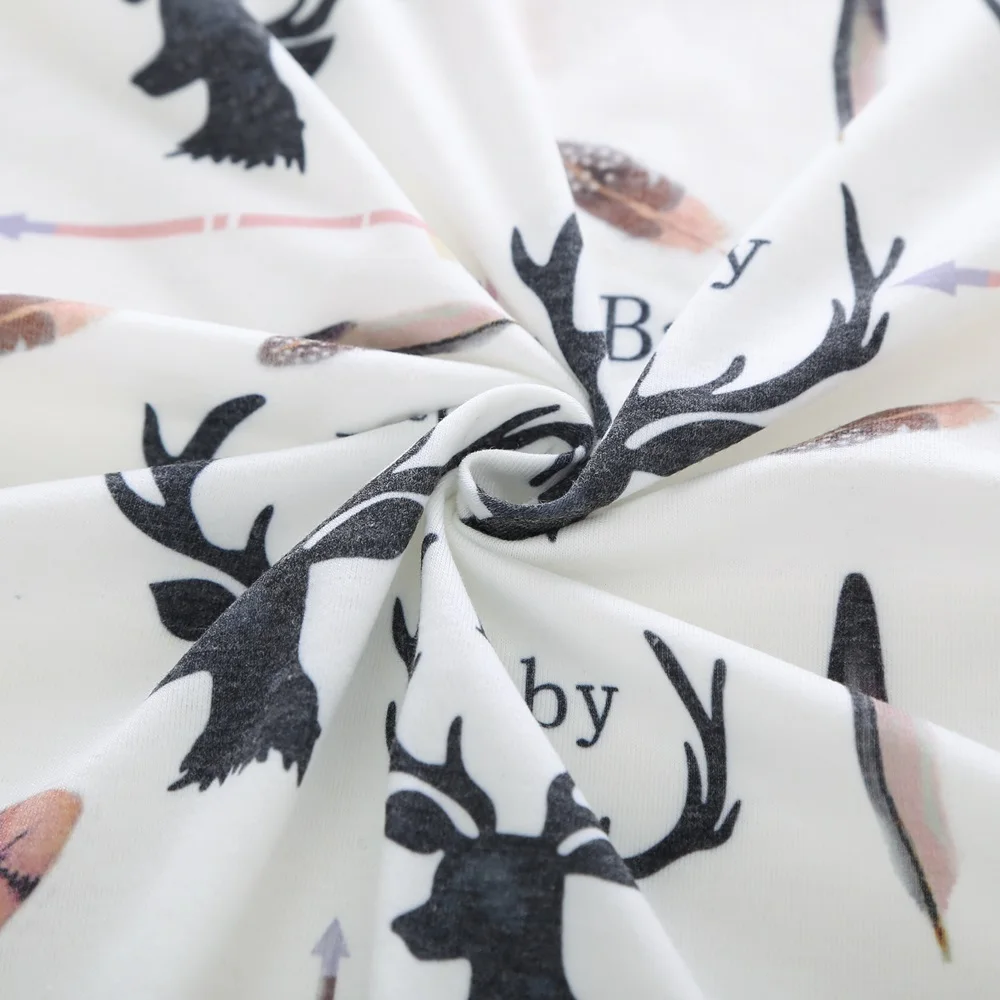 

New Newborn Baby Bed Sheet Bedding Set 60x80cm for Newborn Crib Sheets Cot Linen 100% Cotton deer Printing Baby Blanket