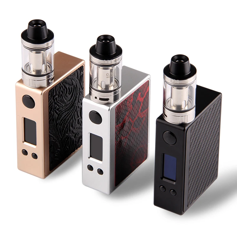 

ECT Wealth 200w Temperature control 6.0 ml double 18650 4400mAh battery kit compare with TFV8 and RX200S mod e cigarette kit