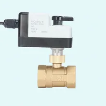 AC220V миниатюрный двухпроводная двухсторонний латунный моторизованный шаровой клапан, двухпроводная отключения питания возврата нормально замкнутый электрический клапан, J19064
