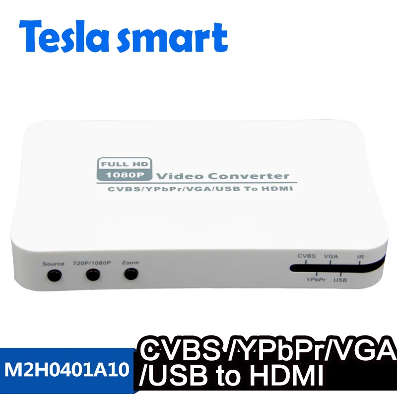 Tesla smart Высокое качество HDMI многофункциональный конвертер USB 2,0 к HDMI преобразователь аудиовизуальных систем/YPbPr/CVBS к HDMI конвертер Поддержка