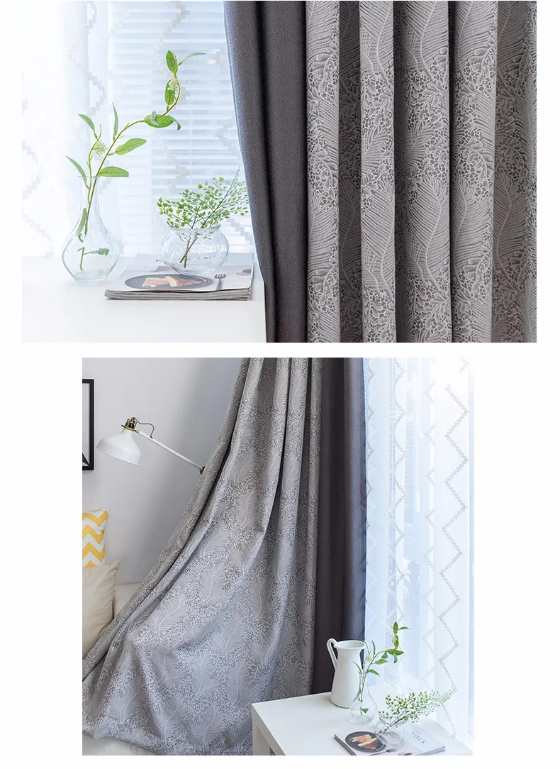 [Byetee] moderno jacquard cortinas para o quarto