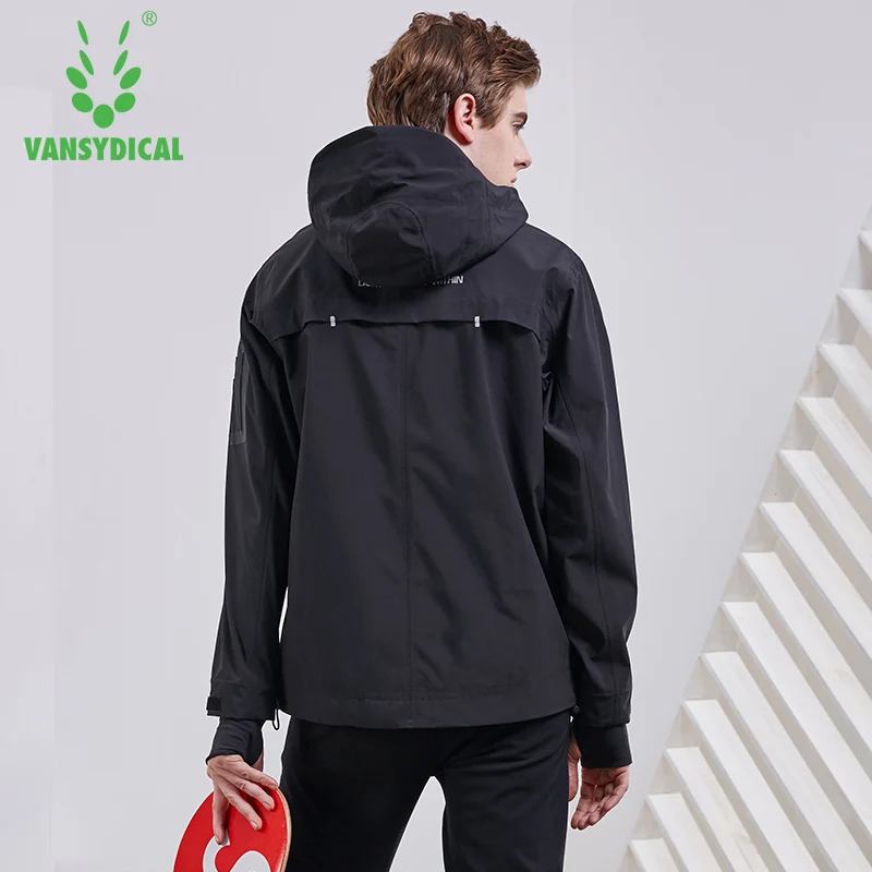Vansydical спортивные куртки осень зима Для мужчин с капюшоном и защитой от ветра