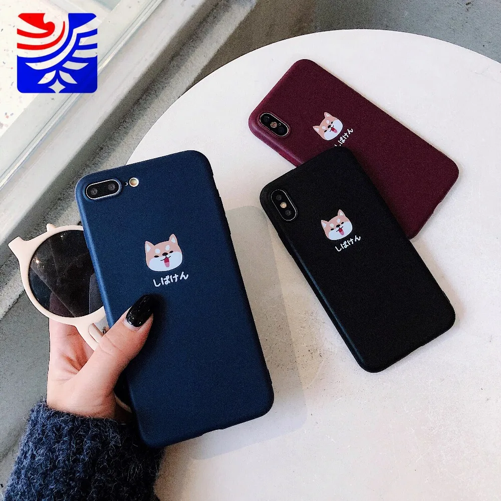

EPIPEN Cute Scrub Dog Back Cover For iPhone X 7 6 6S Plus XS MAX XR Phone Cases Silicone soft shell Coque For iPhone 8 8 Plus