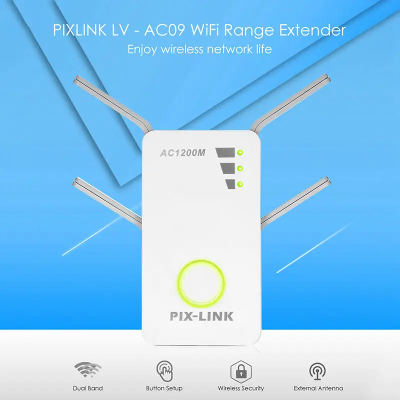 2,4G/5G Wifi повторитель сигнала двухдиапазонный Ap 1200 Мбит/с беспроводной Ac расширитель маршрутизатор усилитель Wps с 4 антеннами с высоким коэффициентом усиления