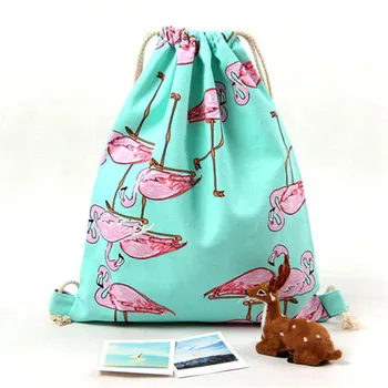 

9 Styles Girls Shoulder Bags Women Canvas/ Cotton Backpack Bag Shoe Travel Pouch Portable Drawstring Storage Bags