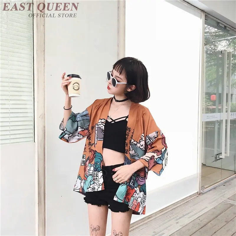 Womens tops and blouses 2020 harajuku kawaii shirt Japanese streetwear outfit kimono cardigan female yukata blouse women AZ004