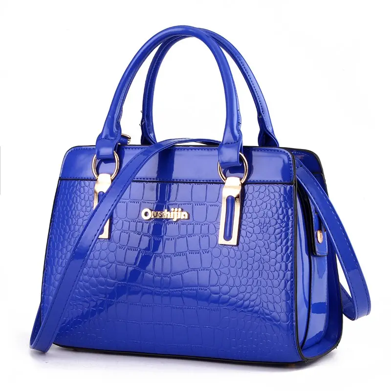 

Fashion Women's Handbags Brand Crocodile PU Leather Zipper Lady One Shoulder Bag Casual Messenger Totes Bags Case Female Purses