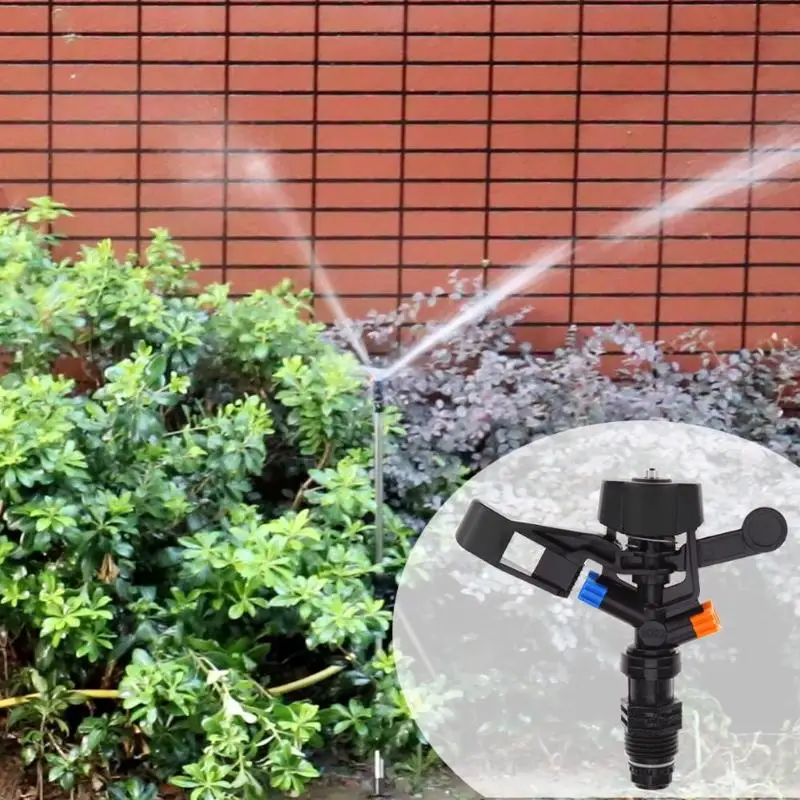 

1/2 Male Thread 360 Auto-rotate Nozzle 2 Holes Rocker Irrigate Sprinklers Irrigation Watering Garden Spray Nozzle
