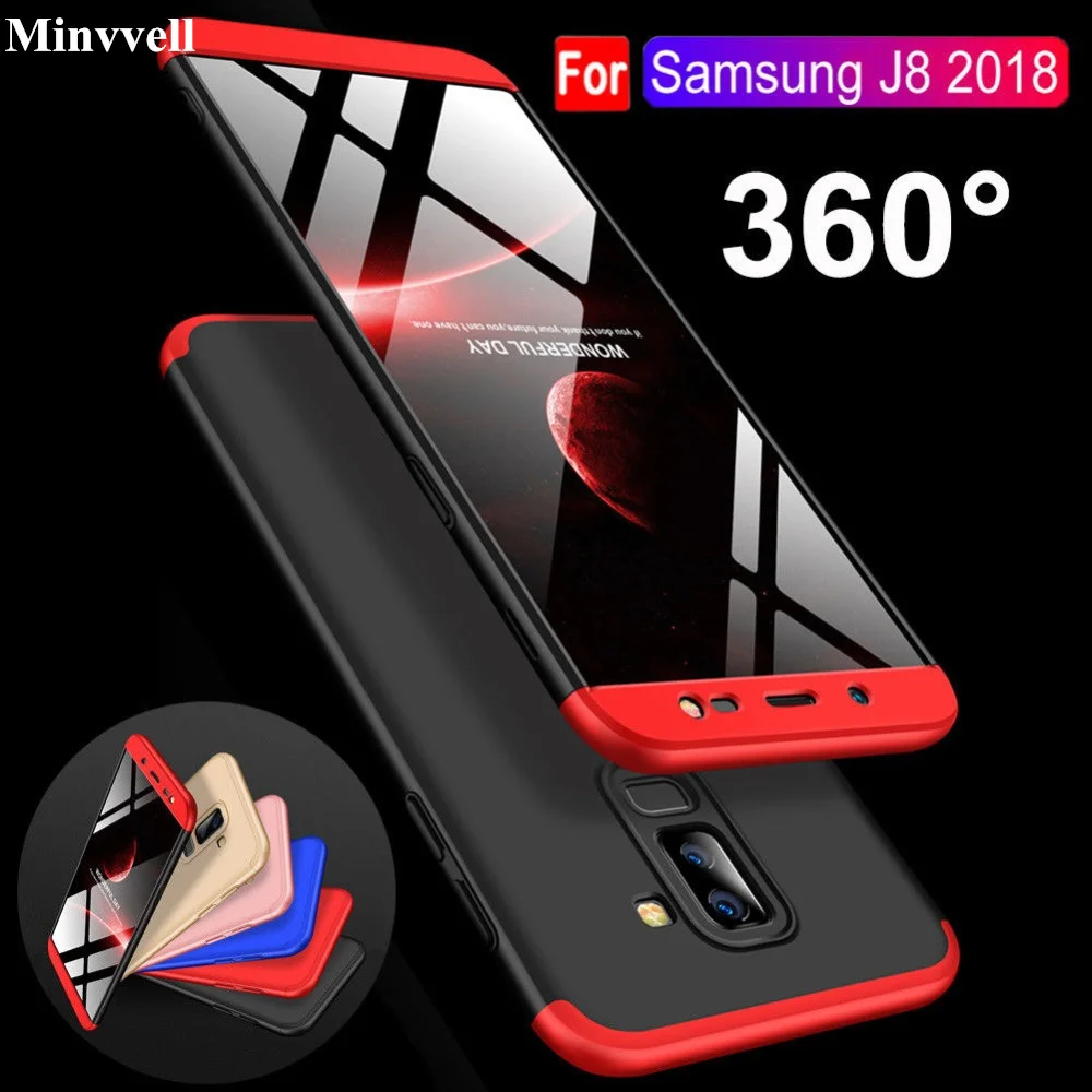 Роскошный 360 градусов полный чехол для телефона Samsung Galaxy J8 J4 J6 2018 противоударный