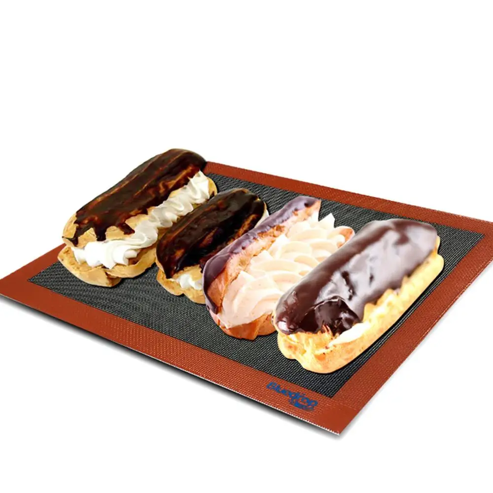 

Bluedrop Non stick perforated silicone bread baking mat Eclair cookies dough tartlets choux biscuits baking mesh liner 35x55cm