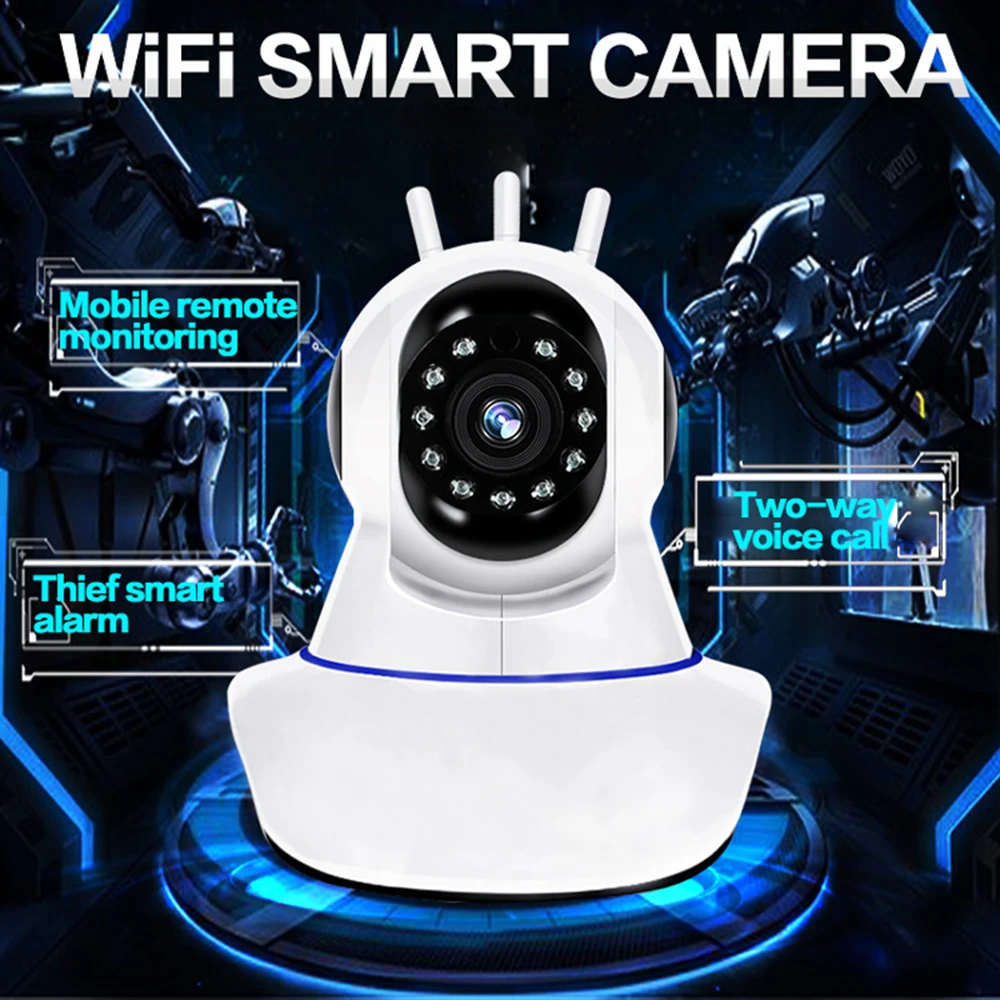 

CCTV 3 WIFI Antenna Camera IP 360Eyes 720P 1080P Home Security Camera P2P IR Night Vision Pan Two Way Audio Phone View Baby Cam