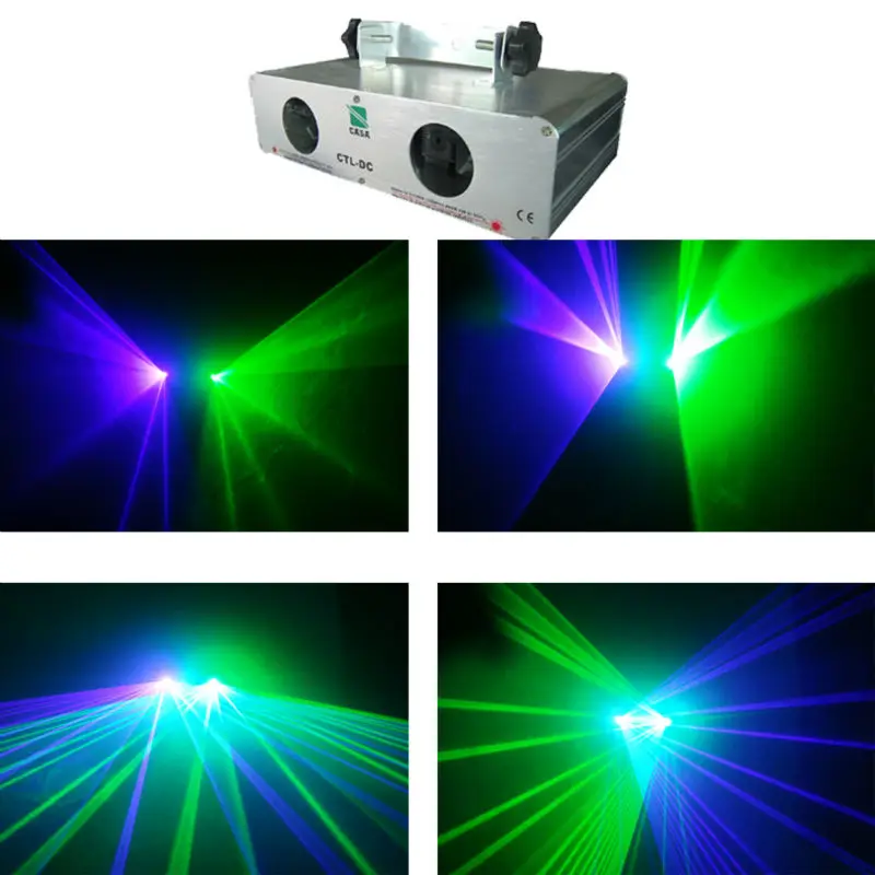

High Quality beautiful color double 140mW Green+Violet stage lights dmx controller dj equipment