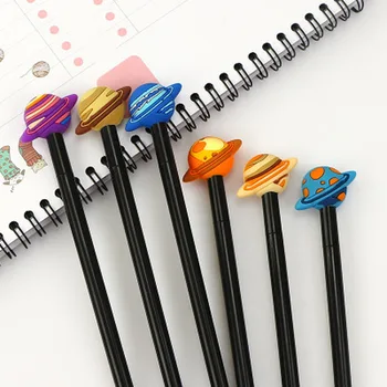 

1pcs Planet Gel Pens Kawaii Stationery 0.38mm Cute Pens Black Writing Gel Pen Novelty Student Pen Kawaii School Supplies