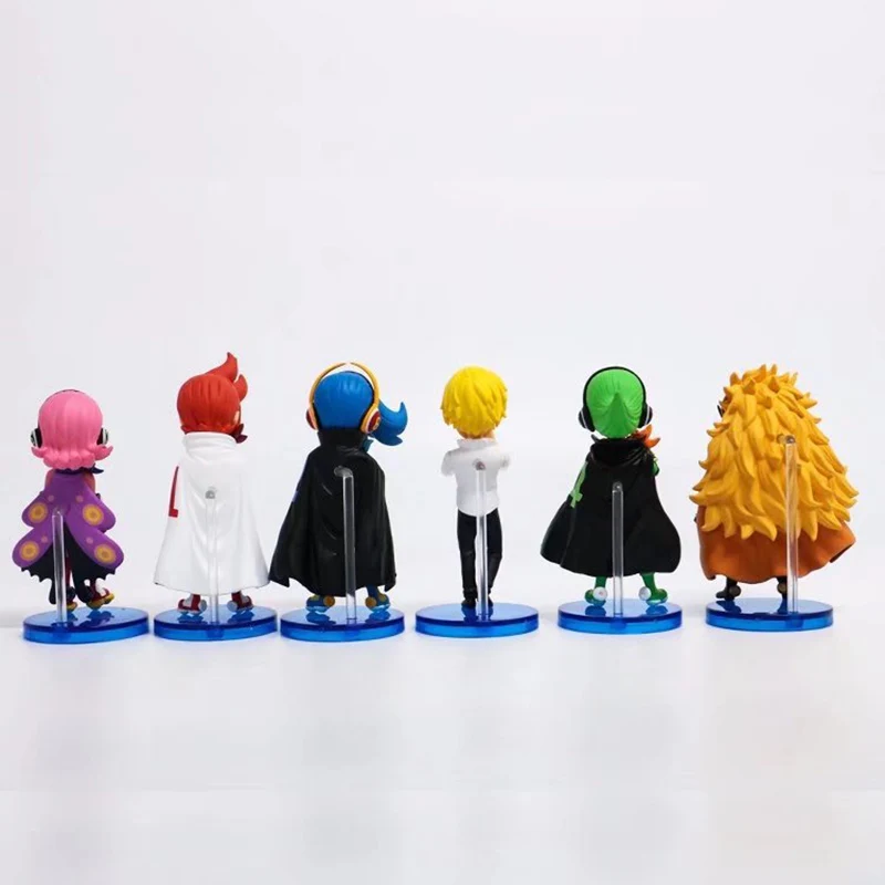 One Piece 6 шт./компл. Vinsmoke Семейные мини Экшн фигурки судьи рейдзу ичицзи ницзи санцзи