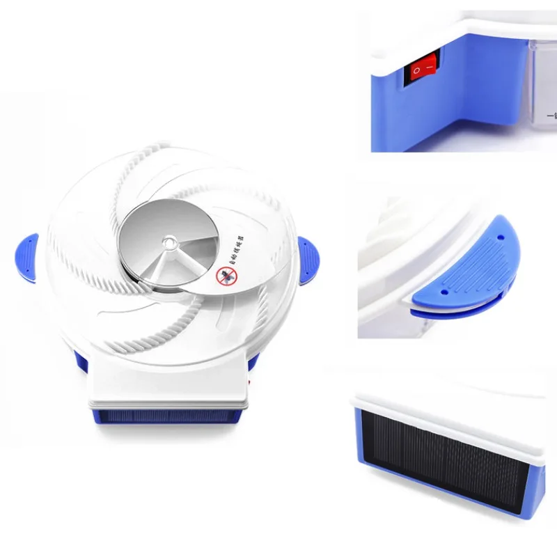 

Solar Powered Automatic Rotation Electric Fly Trap Device Solar Fully Automatic Rotating Flycatcher