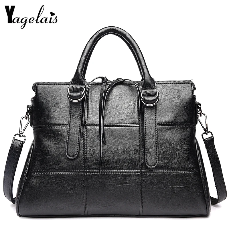 

2019 New Vintag Women Leather Composite Bags Zipper Hasp Single Shoulder Crossbody Bags Soft Fashion Womens Handbags B Totes