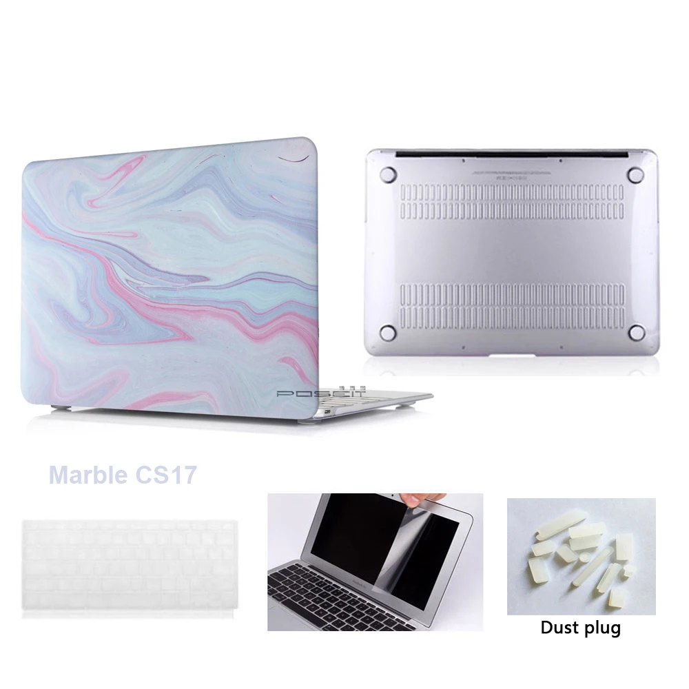 Цветной чехол для ноутбука + клавиатуры пленка экрана MacBook Air Pro Retina с/не сенсорной